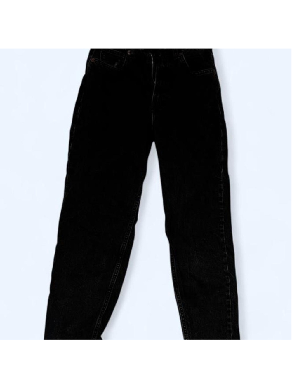 Zara black washed straight-leg jeans